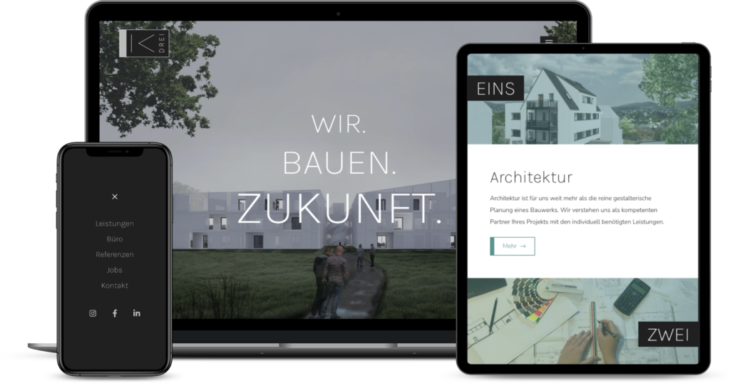 KDREI Ingenieure und Architekten, Website-Relaunch mit neuer Corporate Identity